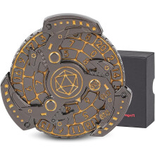 7-in-1 DND Dice Spinner Roulette Fingertip Gyro, Dungeons and Dragons Metal Dice Starter Set with Gift Box Spinning Games, Rotating Fidget Dice Set