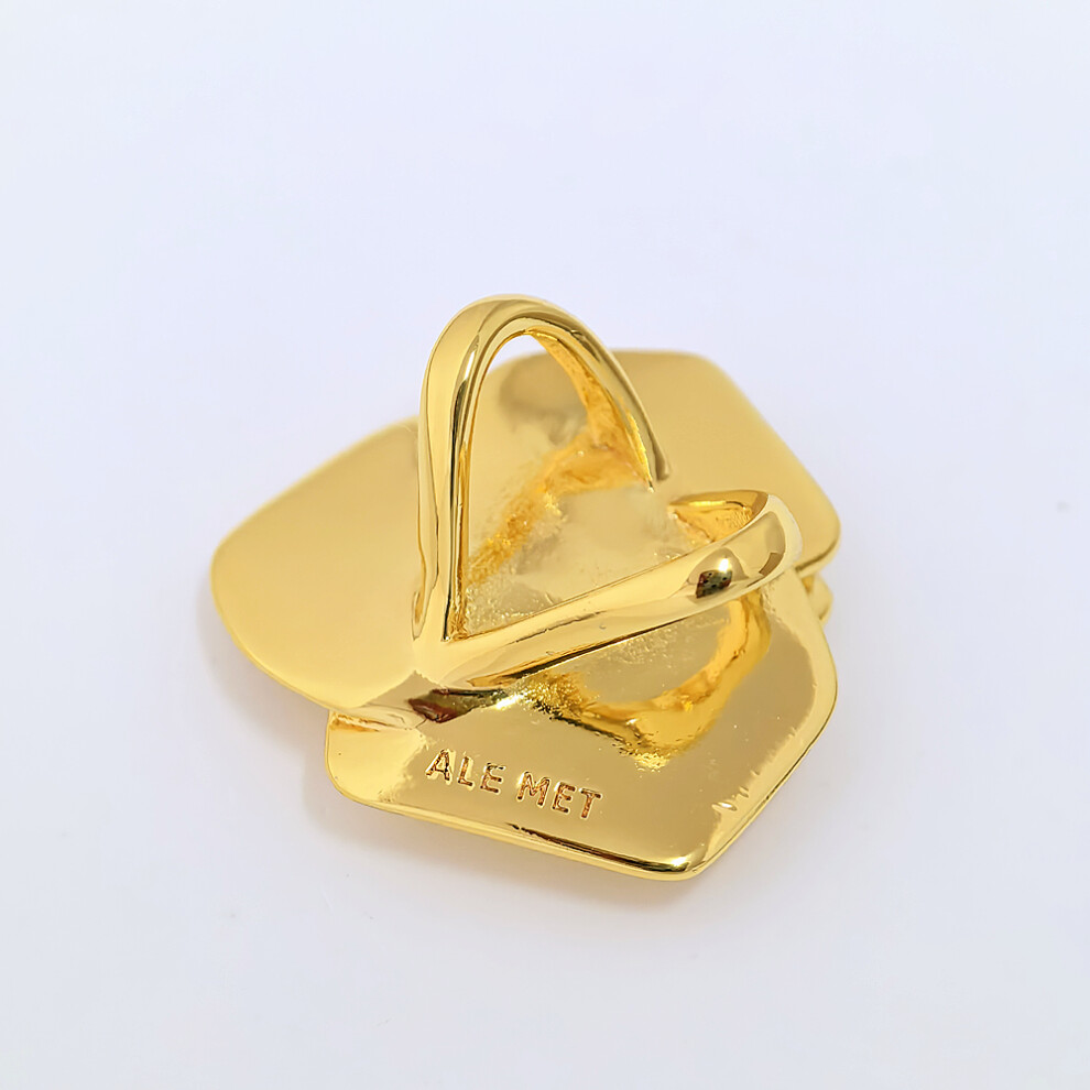 PANDORA Gold Rose in Bloom Oversized Charm ALE