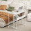 Homcom (White) HOMCOM 80 cm Foldable Computer Desk on Wheels for Small Spaces 7