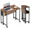 Homcom (Brown) HOMCOM 80 cm Foldable Computer Desk on Wheels for Small Spaces 2