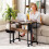 Homcom (Brown) HOMCOM 80 cm Foldable Computer Desk on Wheels for Small Spaces 9