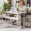 Homcom (White) HOMCOM 80 cm Foldable Computer Desk on Wheels for Small Spaces 8
