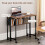 Homcom (Brown) HOMCOM 80 cm Foldable Computer Desk on Wheels for Small Spaces 5
