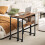 Homcom (Brown) HOMCOM 80 cm Foldable Computer Desk on Wheels for Small Spaces 7