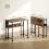 Homcom (Brown) HOMCOM 80 cm Foldable Computer Desk on Wheels for Small Spaces 3
