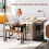 Homcom (Brown) HOMCOM 80 cm Foldable Computer Desk on Wheels for Small Spaces 4