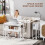 Homcom (White) HOMCOM 80 cm Foldable Computer Desk on Wheels for Small Spaces 4