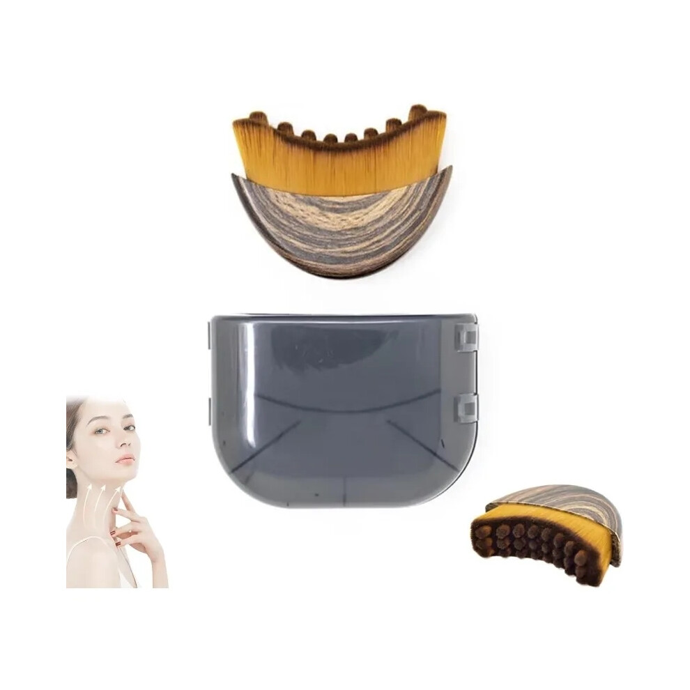 Lymphatic Contour Face Brush Dry Brushing Drainage Massager for Face Chin Jawline Ergonomically Designed