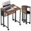 Homcom (Brown) HOMCOM 63 cm Foldable Computer Desk on Wheels for Small Spaces 2