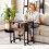 Homcom (Brown) HOMCOM 63 cm Foldable Computer Desk on Wheels for Small Spaces 9
