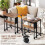 Homcom (Brown) HOMCOM 63 cm Foldable Computer Desk on Wheels for Small Spaces 6