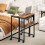 Homcom (Brown) HOMCOM 63 cm Foldable Computer Desk on Wheels for Small Spaces 7