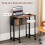 Homcom (Brown) HOMCOM 63 cm Foldable Computer Desk on Wheels for Small Spaces 5