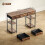 Homcom (Brown) HOMCOM Computer Writing Desk with Power Outlets, Drawers, Shelves 3