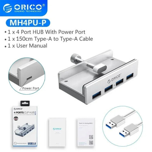 (5-σε-1 5Gbps BK)USB 3.0 HUB με τροφοδοτικό USB3.0 Splitter Adapter Clip-type Multi Splitter 2