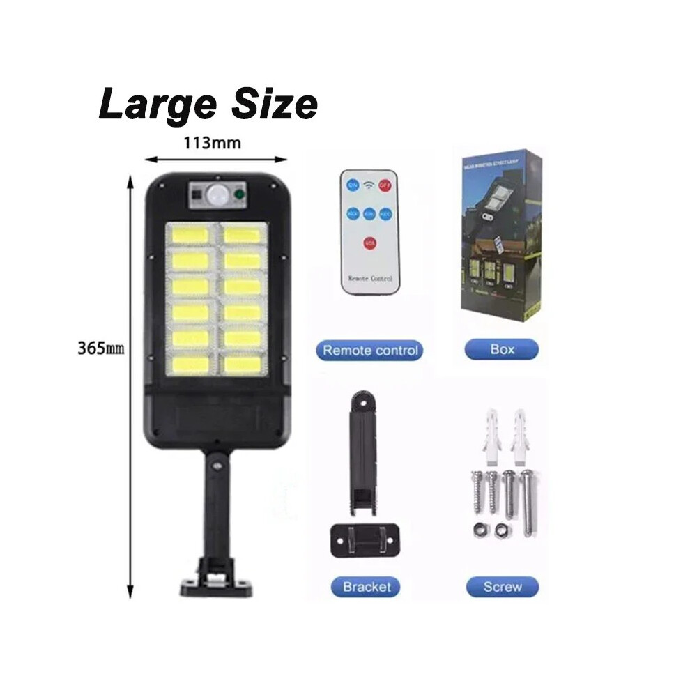 (180COB-Large avec RC-2Pcs) Lampadaires solaires d'extérieur, lampe solaire avec 3 modes d'éclairage,