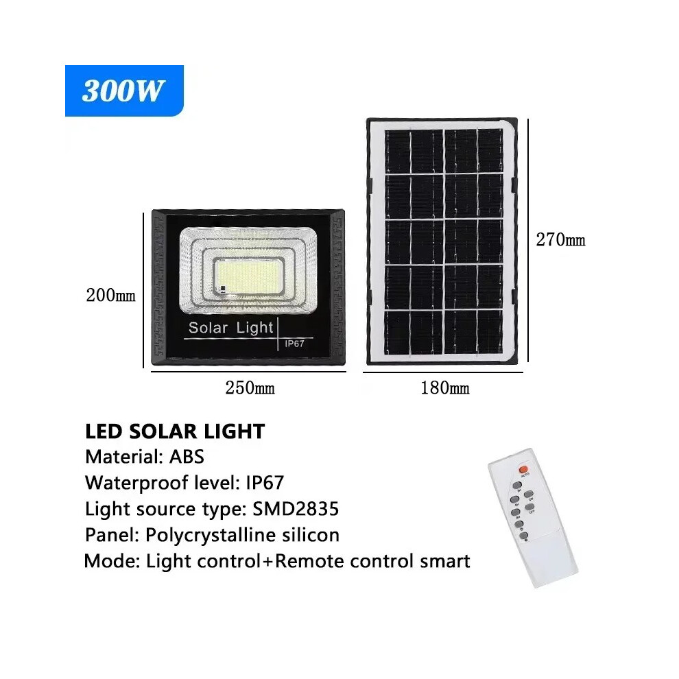 (300 W - Expédition sous 24 heures) Lampes solaires d'extérieur haute luminosité, lampadaire étanche