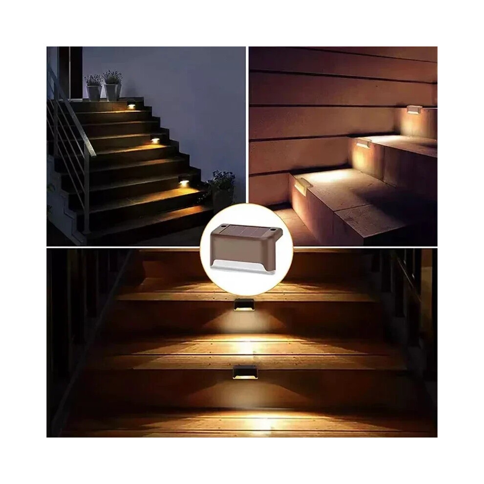 (Coquille marron-chaude-20 pièces) Lampes solaires de terrasse, lampes d'extérieur étanches à LED, compatibles