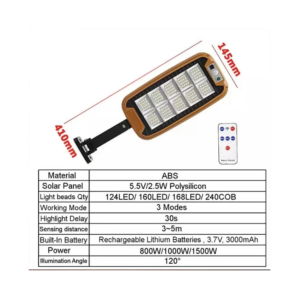 (160COB-Large avec RC-2Pcs) Lampadaires solaires d'extérieur, lampe solaire avec 3 modes d'éclairage,