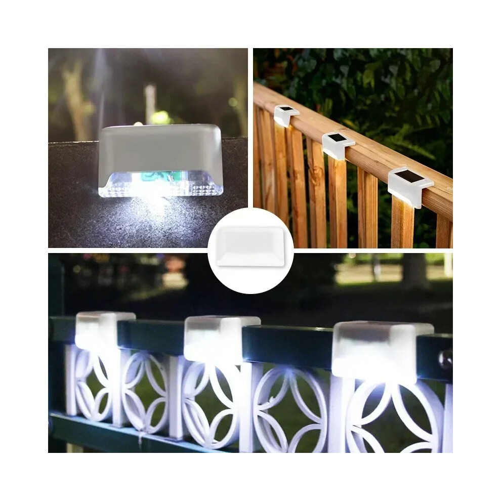 (Coque blanche - Blanc - 32 pièces) Lot de 32 lampes solaires pour terrasse, éclairage d'extérieur étanche