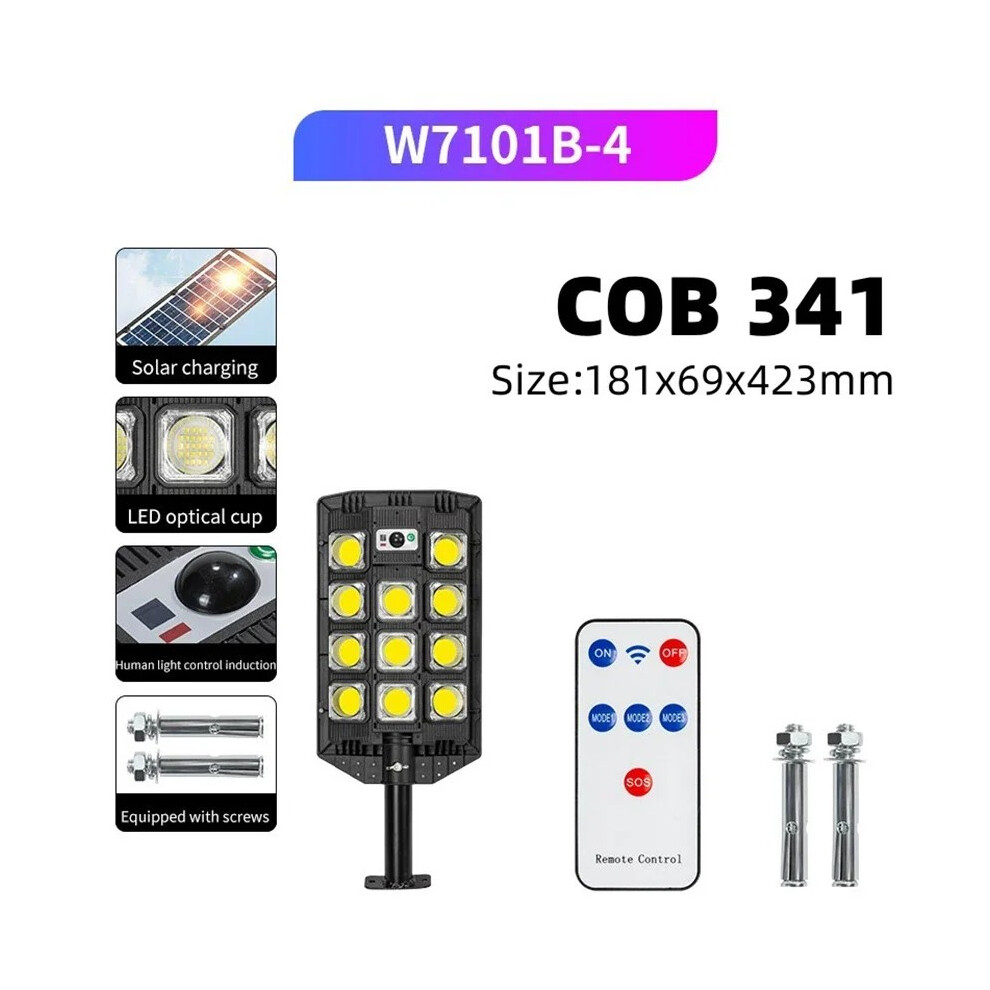 (W7101B-4-Solar Lights)Uusin Solar Street Lights Liiketunnistin LED Solar Flood Light Dusk To Dawn Outdoor IP66 Vedenpitävä