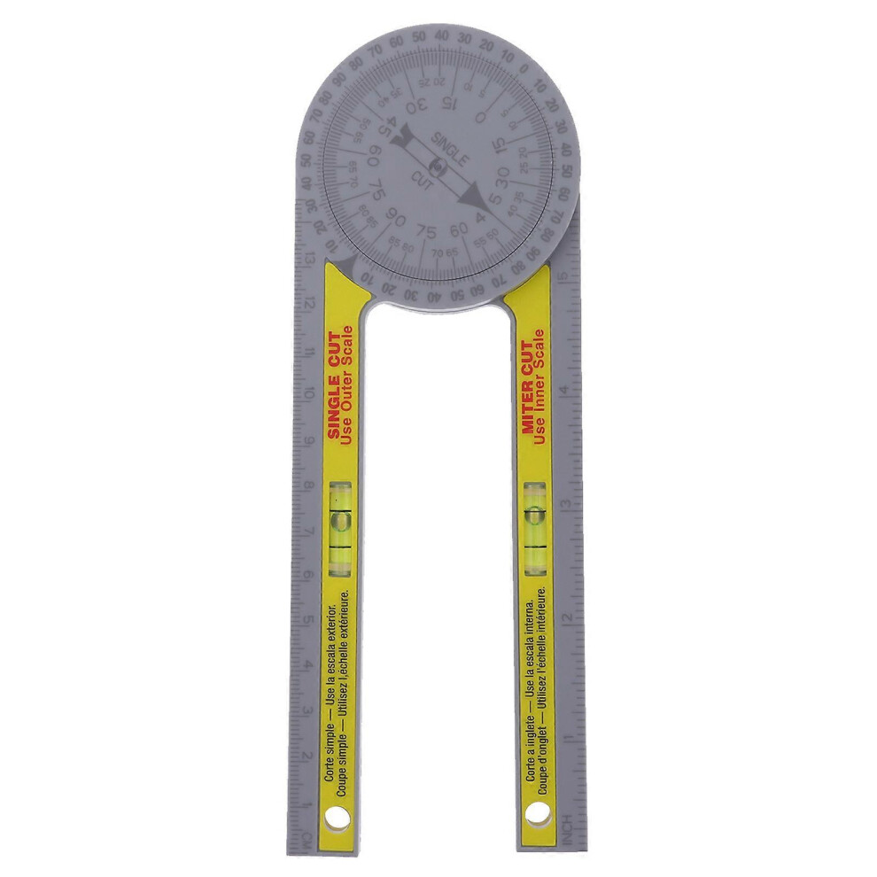 (As Show, One Size) Plastic Miter Protractor Angle Finder Angle Measuring Ruler Angle Ruler 6974185860954