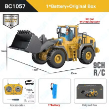 (9CH Alloy BC1057) Nouveau 4WD Professionnel Télécommande Excavatrice Alliage Camion À Benne Basculante
