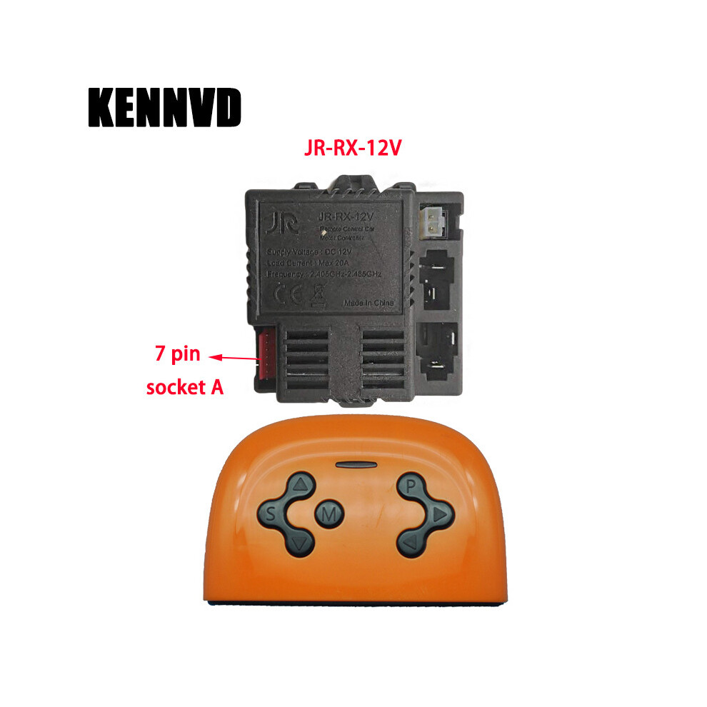 (JR-RX-12V Un ensemble complet) Récepteur et télécommande de voiture électrique pour enfants, télécommande