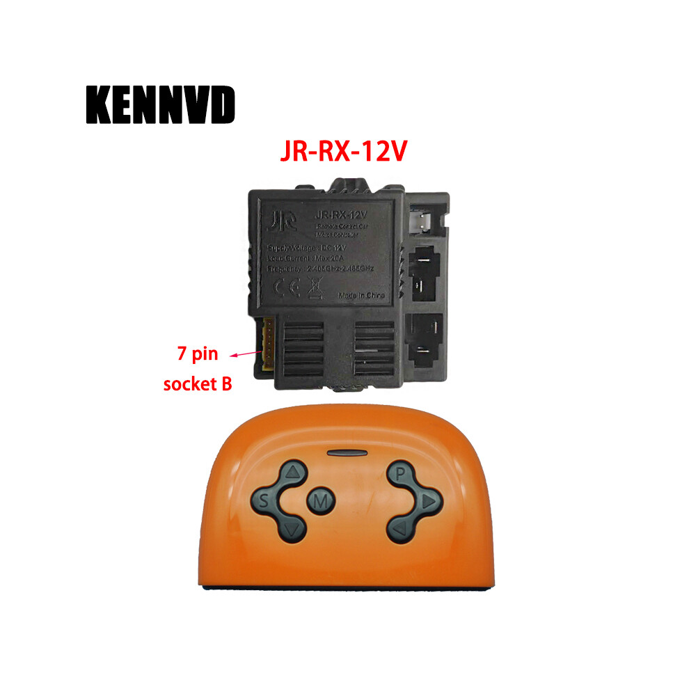 (Ensemble complet JR-RX-12V B) Récepteur et télécommande de voiture électrique pour enfants, télécommande