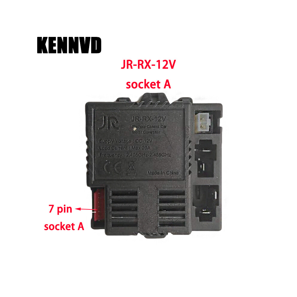 (JR-RX-12V A) Récepteur et télécommande de voiture électrique pour enfants, télécommande et récepteur