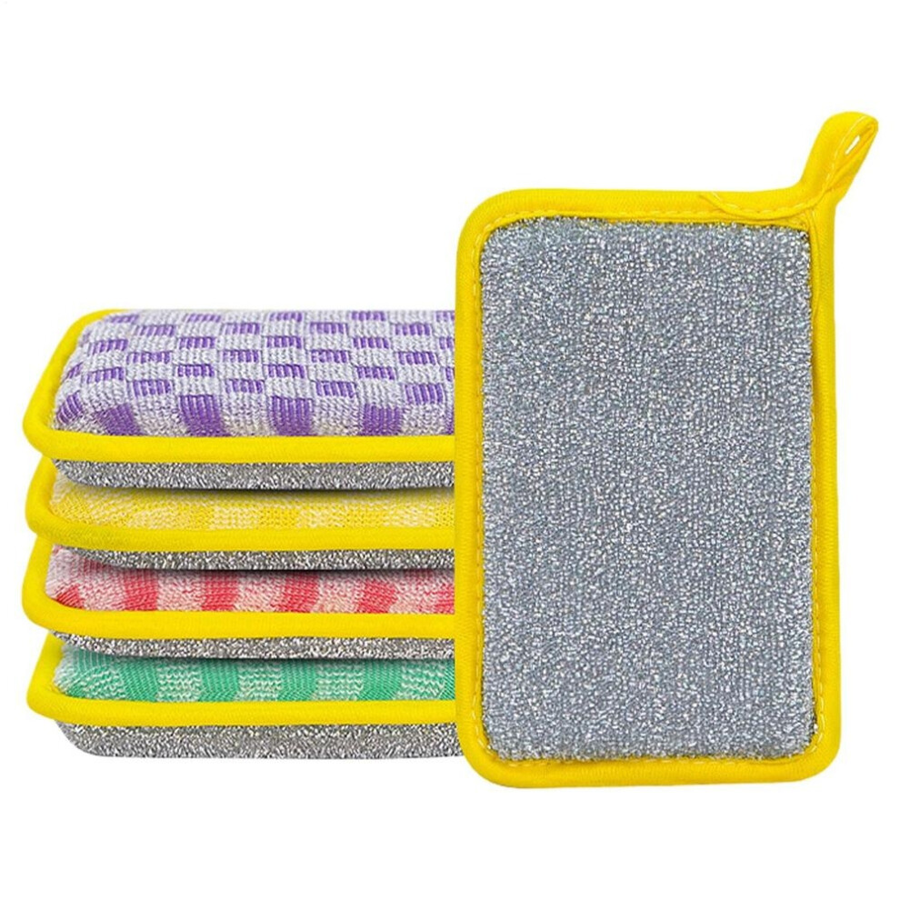 Dish Sponge Double-Sided Washing Dishcloth Multi-Purpose Washing Sponges Set of 5 Kitchenware Cleaner for Home Dishwashing Sink