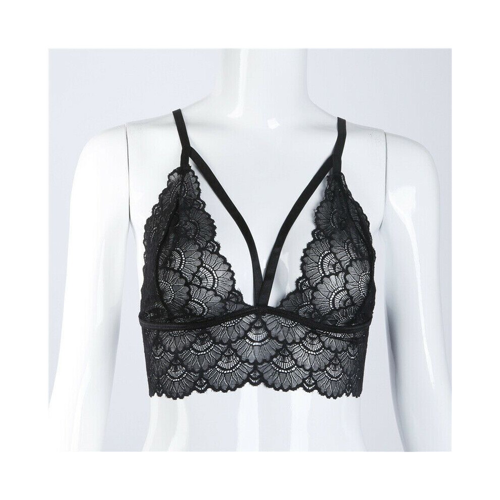 (L)Bralette en dentelle pour femme soutien-gorge bustier femmes crop tops cami débardeurs gilet