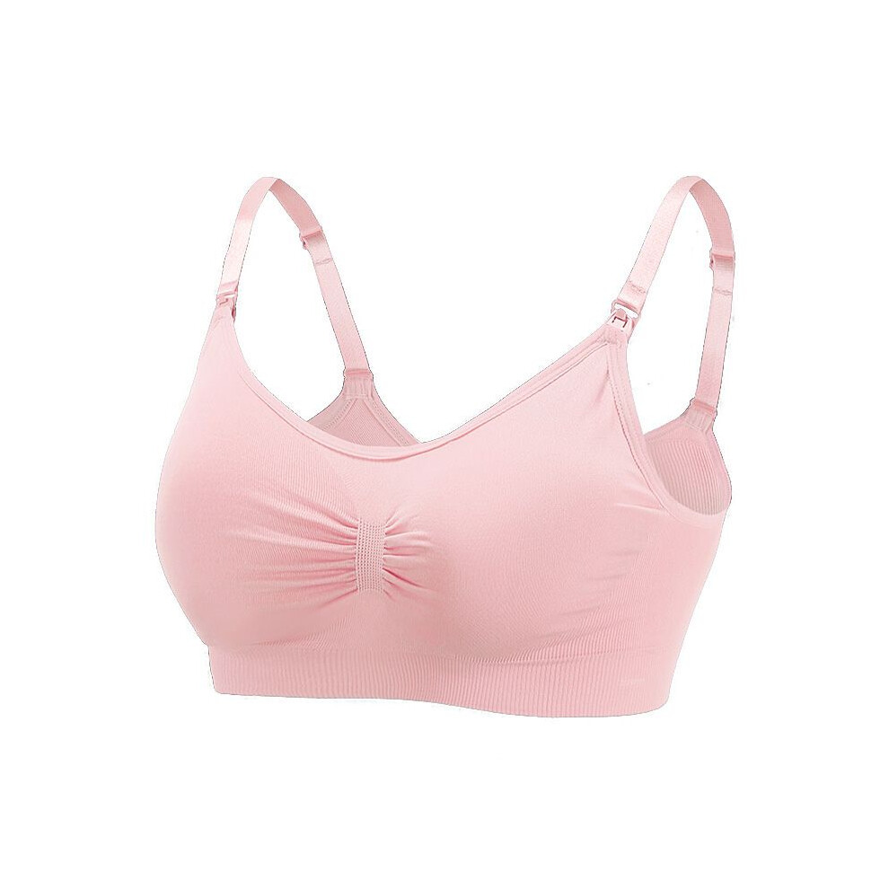 (Pink,M)Soutien gorge allaitement maternité sans couture grossesse sans fil allaitement lingerie rassemblée