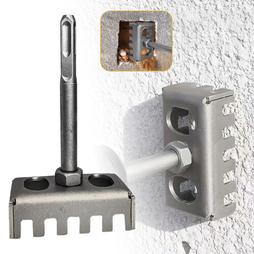 86 Line Box Socket Hole Punch Quick Electric Hammer Open Hole Hardware Tools Square Handle Is Hardened and Wear Resistant 1