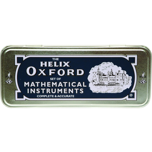 Helix Oxford 10-Piece Maths Set Geometry Tools with Storage Tin 2