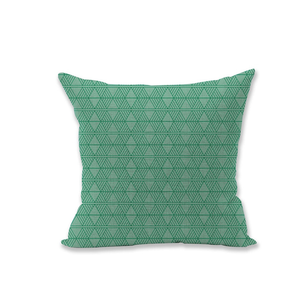 (U)Taie d'oreiller coton lin géométrie verte coussin lit canapé voiture bureau décoration
