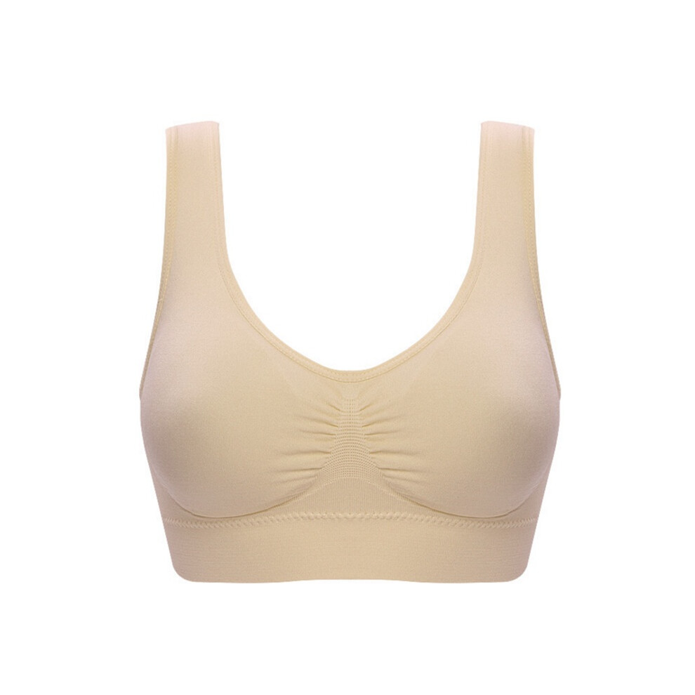 (Nude,S)Soutien gorge femme couleur pure grande taille ultra-mince grand soutien gorge sport soutien gorge intégral hauts bonnet