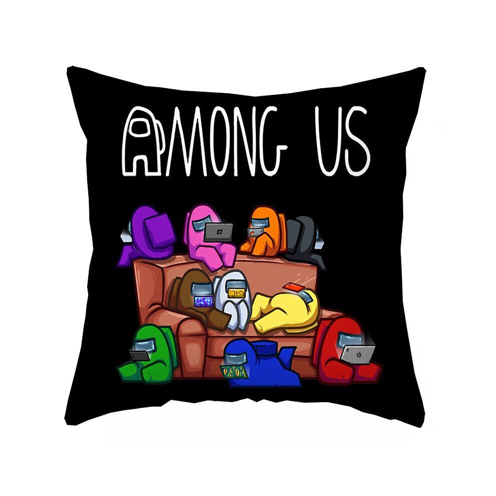 (Sofa)Housse de coussin Game Among Us housse de coussin maison canapé décoration dessin animé carré