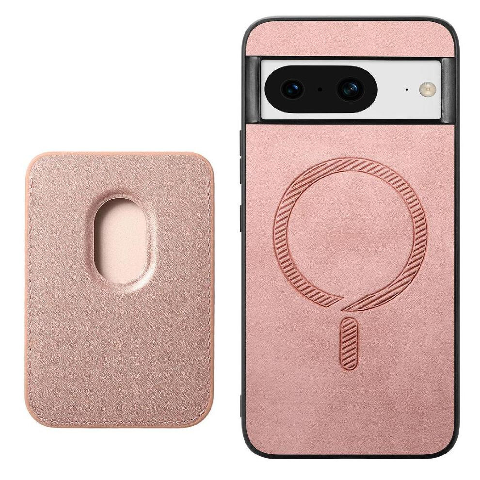 (Pink) Case For Google Pixel 8 Detachable Cardholder Cardholder Strong Magnetic Attraction Pink 764544229678