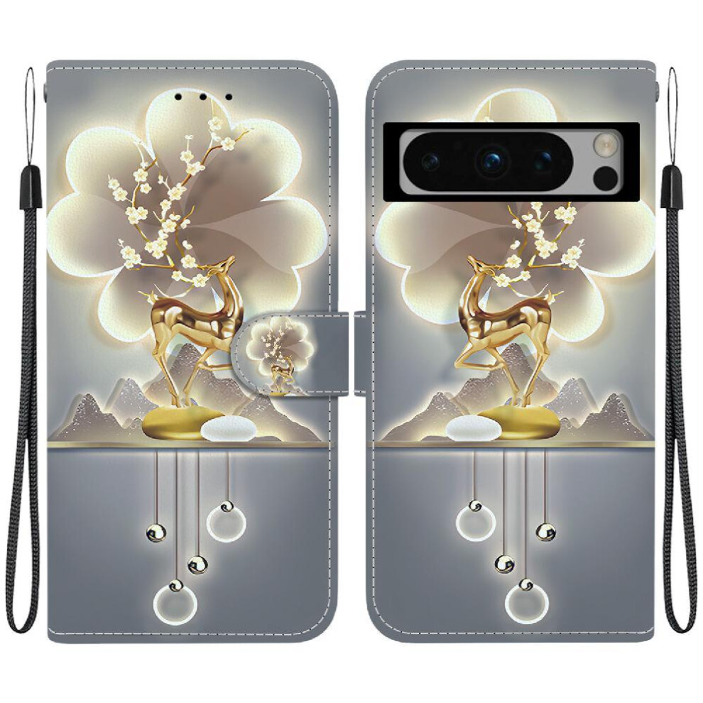 (Ohter) Flip Case For Google Pixel 8 Pro Card Slot Kickstand Pattern Cover Card Slots Wallet Pu Leather 764544229821