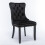 (Black) Set of 6 Velvet Upholstered Kitchen Dining Chairs 6