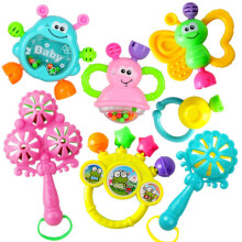 Newborn Rattle Set Baby Early Education Handbell Fancy Musical Toys 7pcs