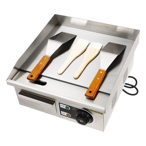 14" 2000w Electric Griddle Teppanyaki Grill Adjusted Within 122°F-572°F 2