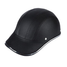 (Zwart) Motorhelm voor dames Fiets Heren Open gezicht Halfhelm Volwassenen Uitrusting Fiets Scooter