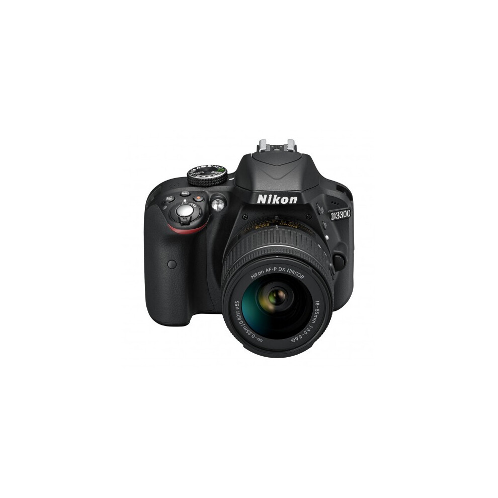 Nikon D3300 Dslr With Af-P 18-55Mm Vr Kit - Black, 24.2Mp, Full Hd, Easy Sharing