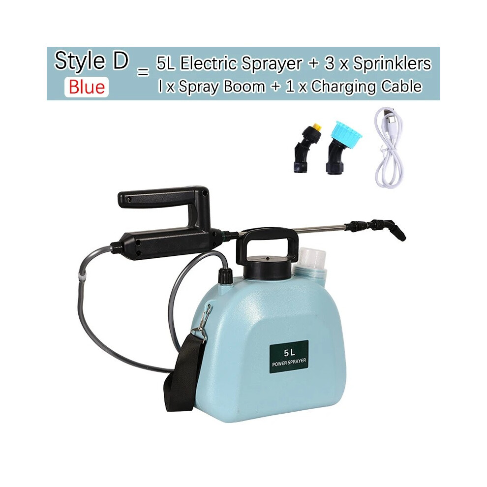 (Style D Bleu) Pulvérisateur électrique 5L Pulvérisateur de jardin Distributeur intelligent de pesticides