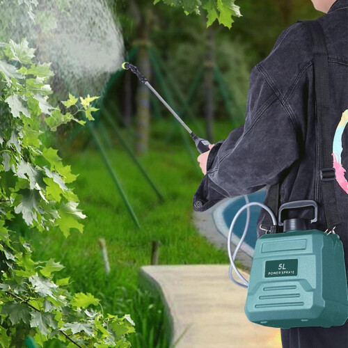 (Μπλε 5L) 5L Ηλεκτρικό ποτιστήρι με πιστόλι ψεκασμού 1800mAh μπαταρίας 2