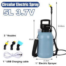 (Blue-Circular-3,7V)Electric Fogger Portable Ultra-low Volume Garden Atomizer Sprayer Fine Mist Blower