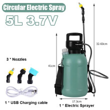 (Green-Circular-3,7V)Electric Fogger Portable Ultra-low Volume Garden Atomizer Sprayer Fine Mist Blower