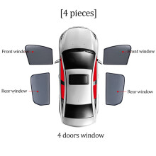 (4 piezas delanteras y traseras) Para MG HS SUV EHS 2018-2023 2024 Parasol magnético para coche, cortina